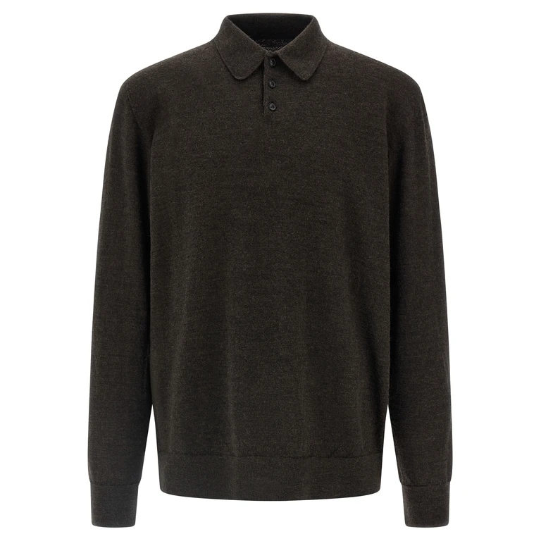 Suede Patch Polo Shirt