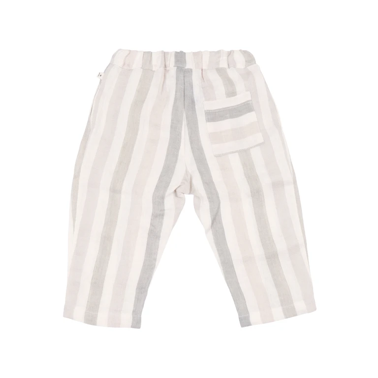One More In The Family pants Beige Linen - Kids