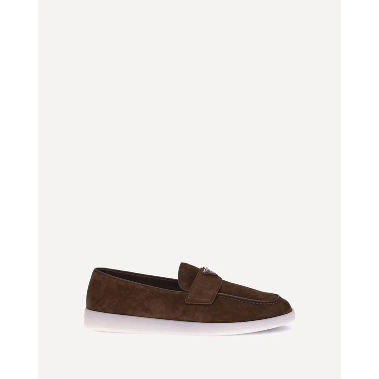 PRADA Suede Loafers Male 7.5