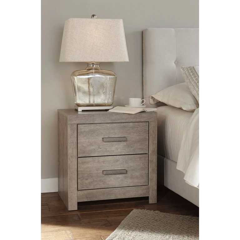 Culverbach Gray Wash 2-Drawer Charging Nightstand