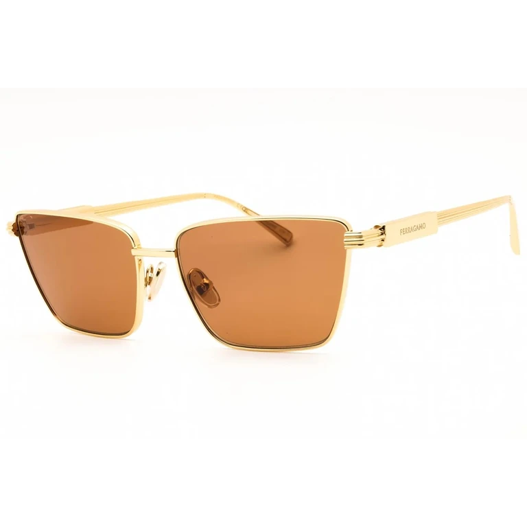 Ferragamo Brown Cat Eye Ladies Sunglasses SF331S 745 59