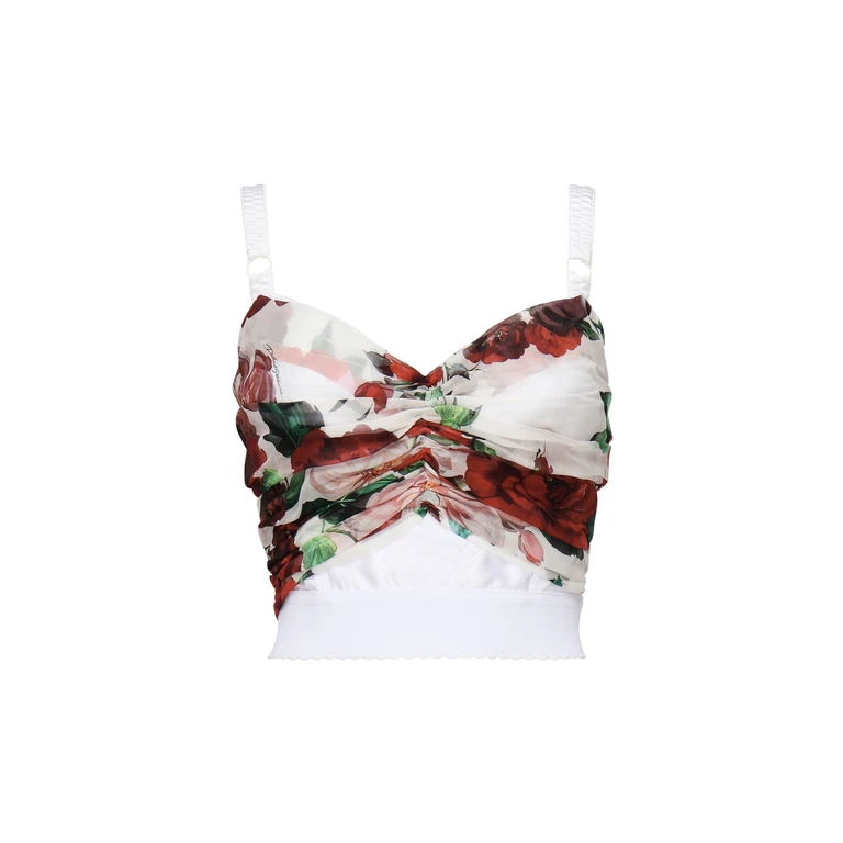 Dolce & Gabbana Multicolor Top With All-over Floral Motif