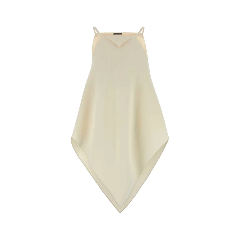 Balenciaga 872352tut14 9002 Ivory Exterior: Silk Wool Maglie