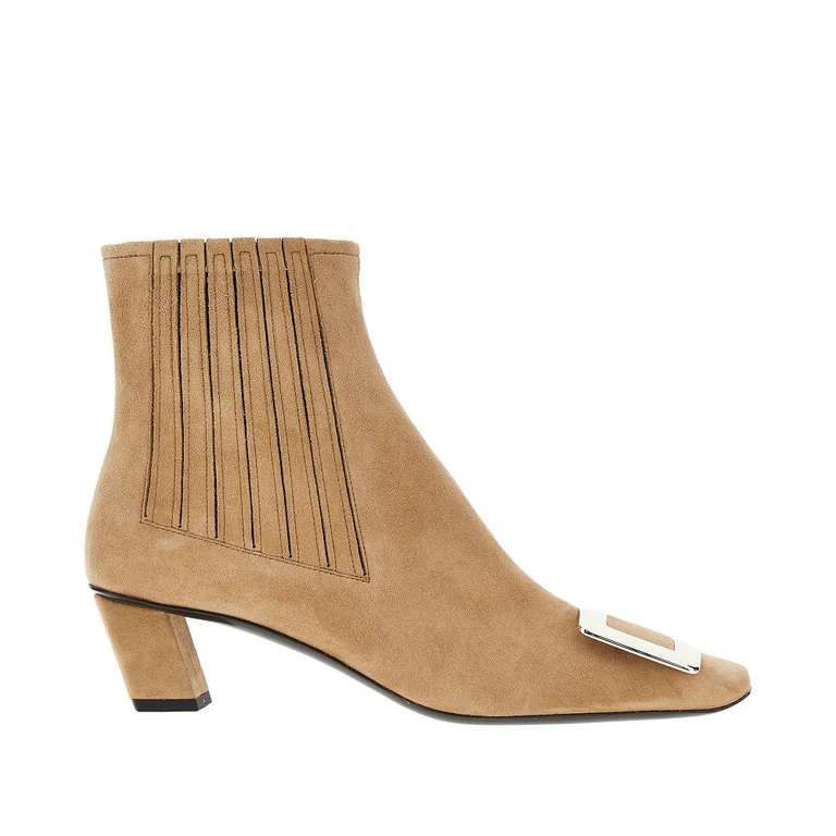 ROGER VIVIER Suede leather 'Belle Vivier' Chelsea boots Woman 36