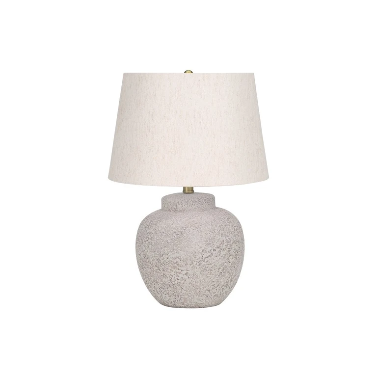 22" Cream Concrete Table Lamp