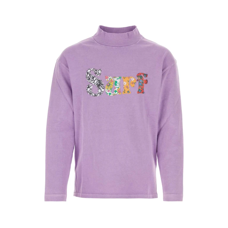 Erl Lilac Cotton Sweatshirt Purple Exterior: Felpe - Unisex