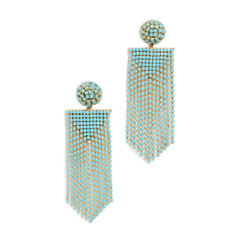 Deepa Gurnani Deepa By Deepa Gurnani Fanning Earrings Turquoise One Size