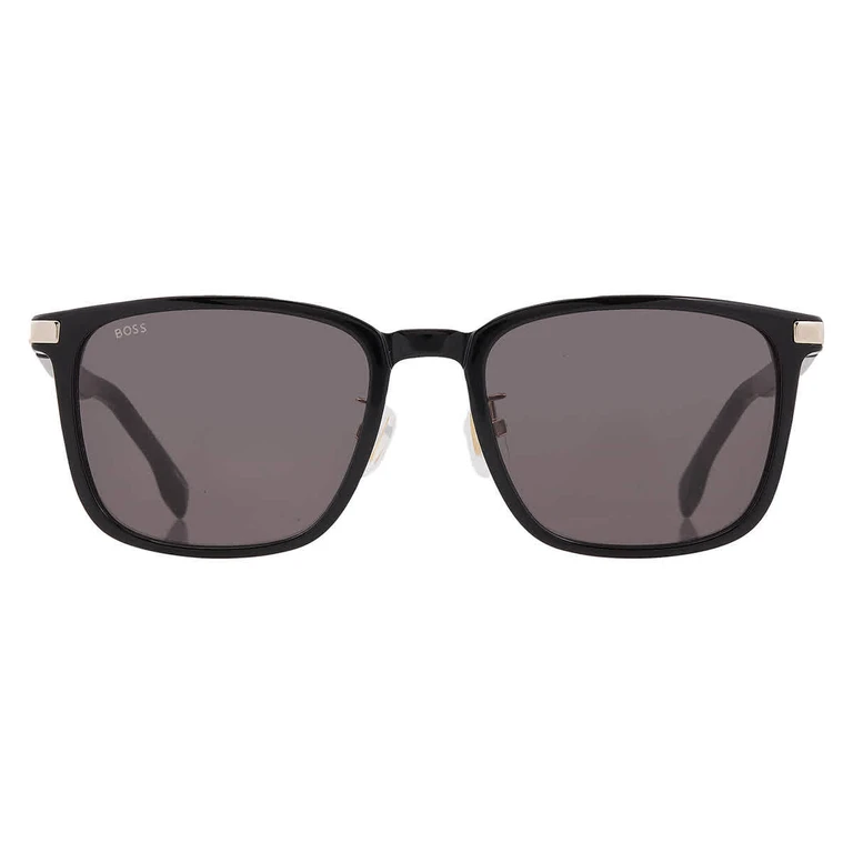Hugo Boss Grey Rectangular Mens Sunglasses BOSS 1406/F/SK 02M2/IR 57