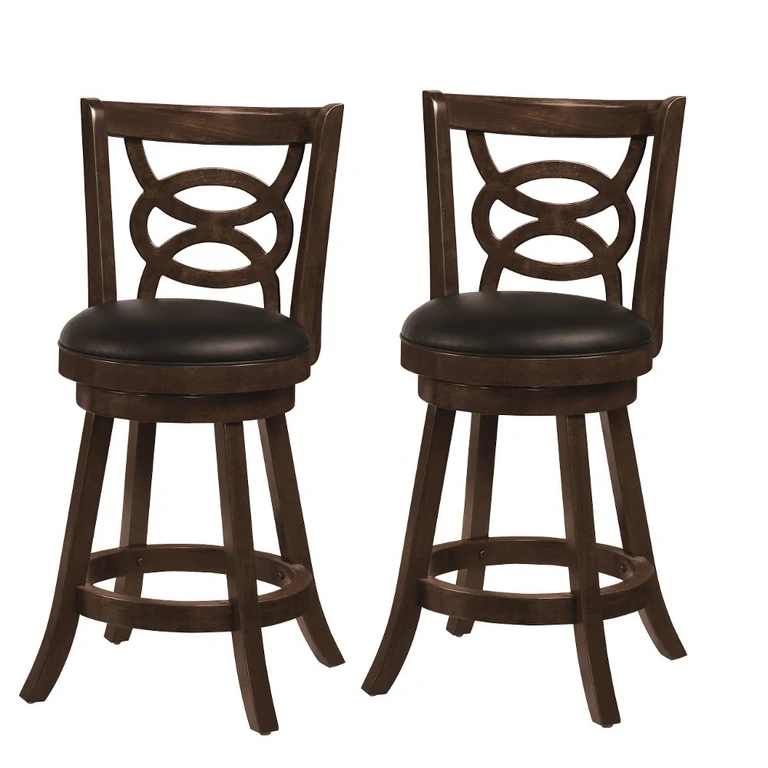 Archibald Brown Swivel Counter Height Stool, Set of 2