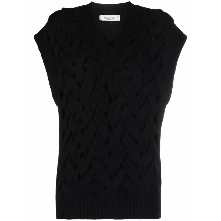 Valentino Garavani Open-Knit Wool-Blend Vest
