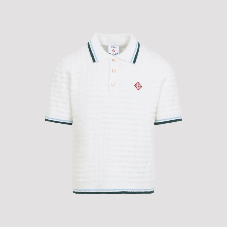 CASABLANCA - Casablanca Boucle short-sleeve Knitted Polo