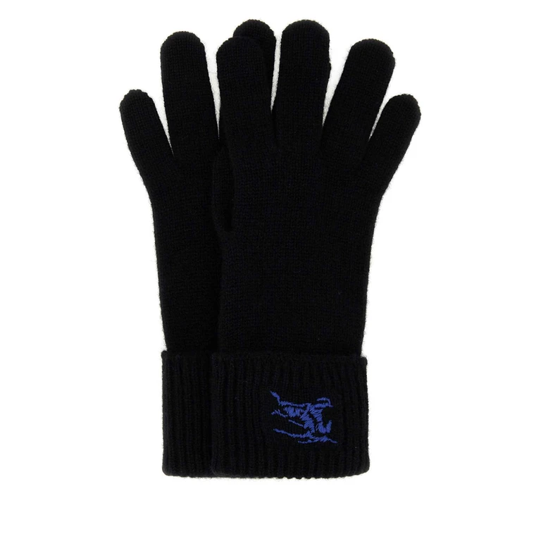 Burberry Black Cashmere Blend Gloves Exterior: Nylon Guanti - Women