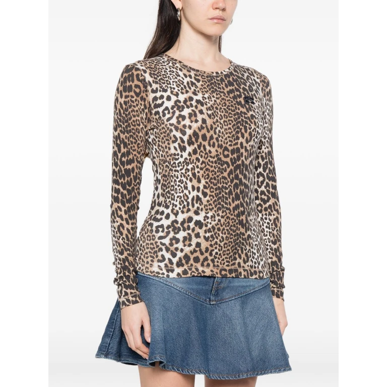 Ganni T-Shirts And Polos Brown - Women