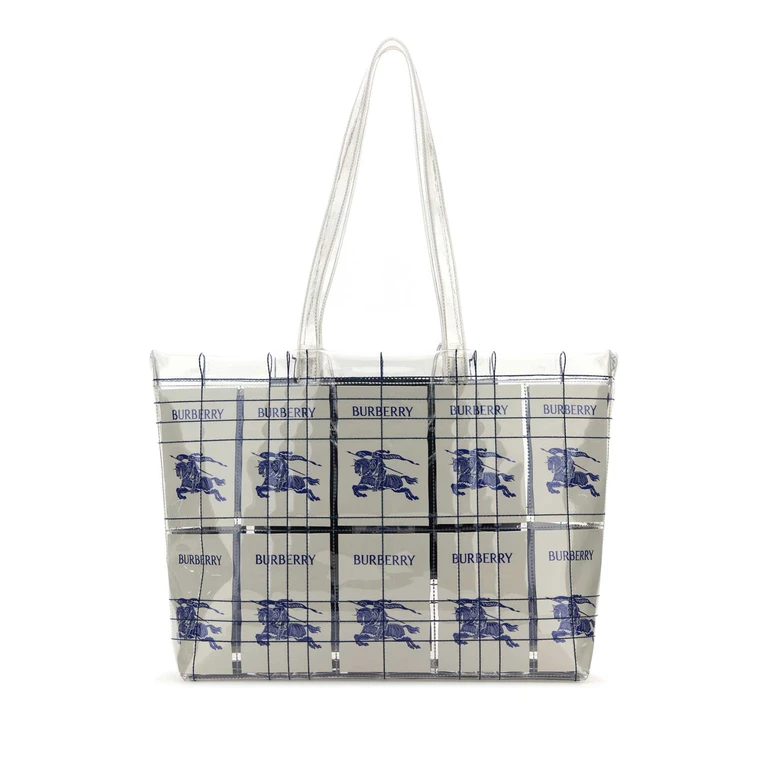 Burberry Embroidered Pvc Shopping Bag Multicolour Exterior: Lining: Borse A Mano - Men