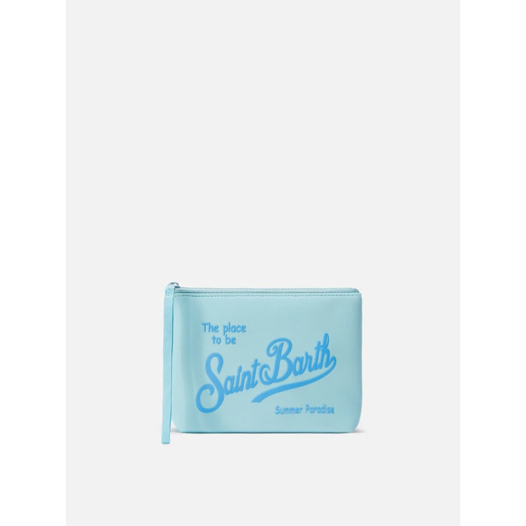 Mc2 Saint Barth Aline Scuba Pouch Solid Light Blue Pochette - Unisex