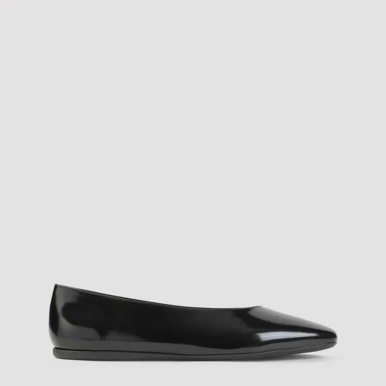 Prada Brushed Leather Ballerinas