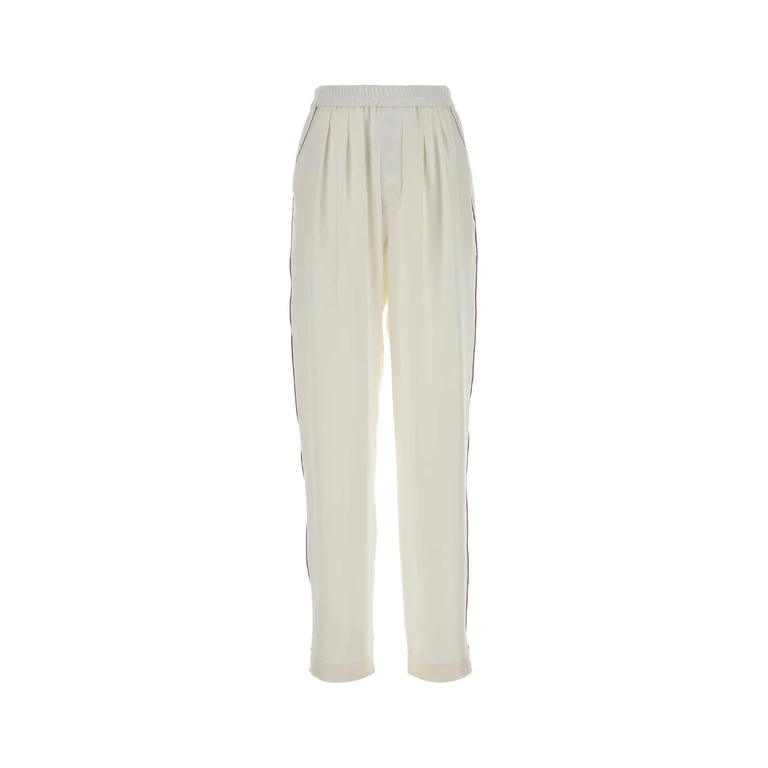 Tom Ford Paw682fax1717 Wad Offwhite Silk Pantaloni