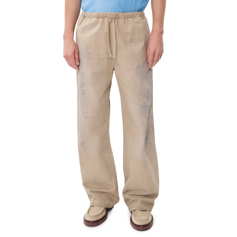 Acne Studios Plott Peached Light Cotton Twill Pants Light Beige 50