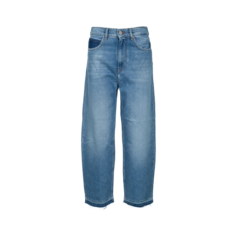 Pinko Estelle Egg Dirty Blue Denim Pjf Jean - Women