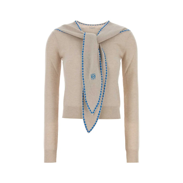 Loewe S359y14ki6 Beigeblue Exterior: Wool Nylon Maglieria