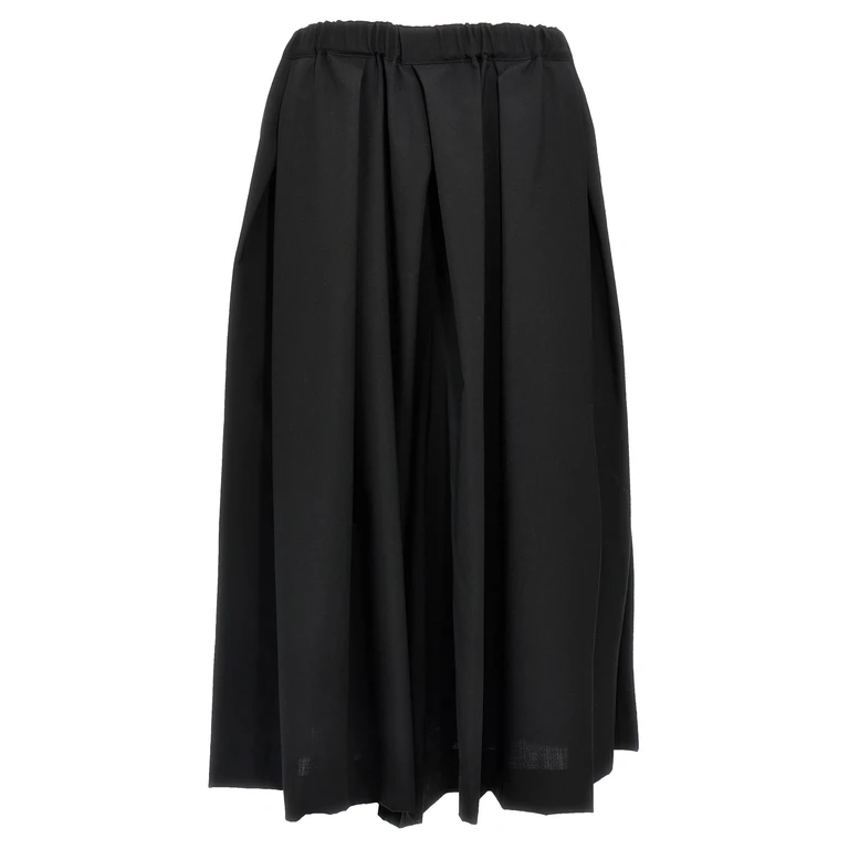 Comme des Garçons Black Wool Midi Skirt - Women