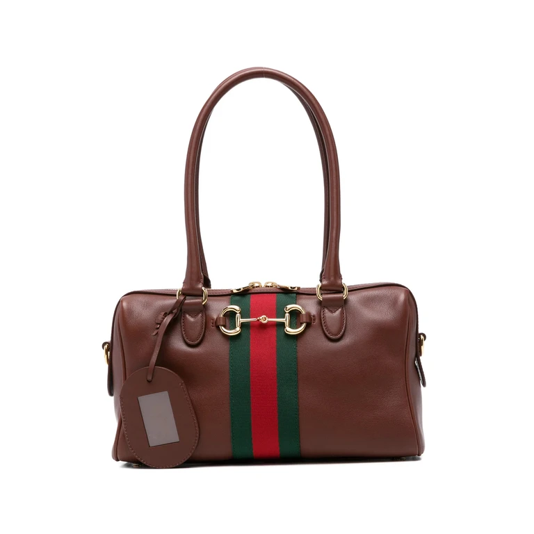 Gucci Medium Horsebit Web Shoulder Bag