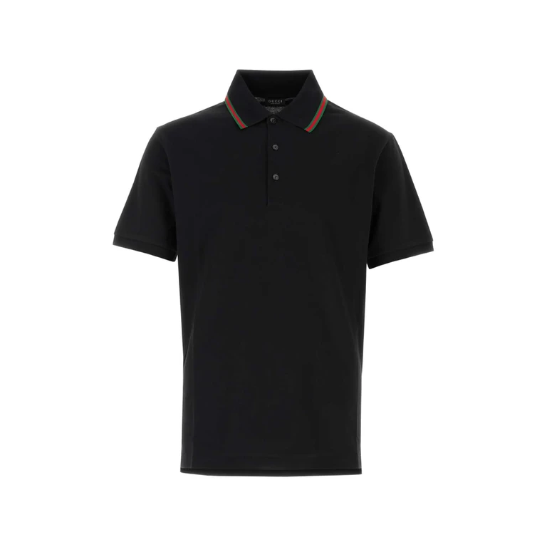 Gucci Web-stripe Piqué Polo Shirt