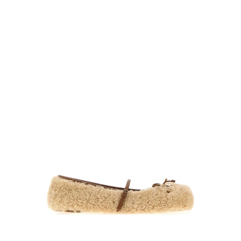 Gucci Beige Shearling Ballerinas 9546 Ballerine - Women