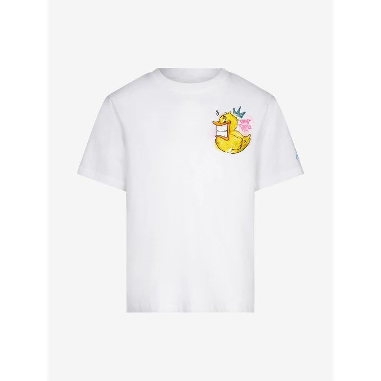 Mc2 Saint Barth Boy T-Shirt With Crypto Duck Print Puppets Special Edition White
