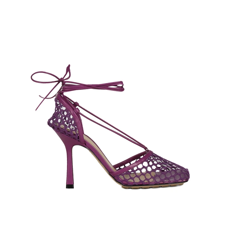 Bottega Veneta Mesh And Leather Décolleté