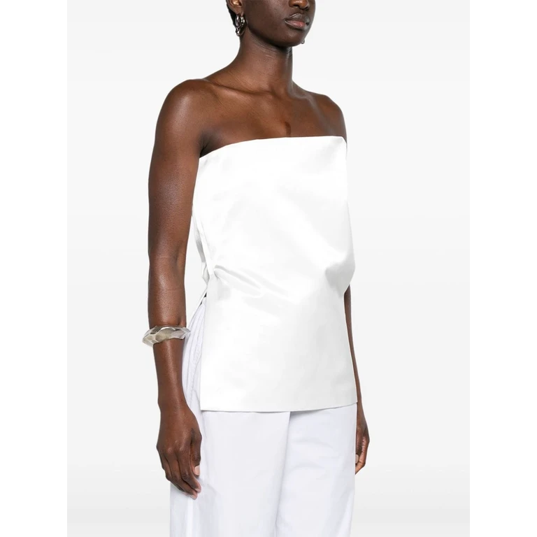 SPORTMAX FASHION Top White Cotton Polyamide - Women