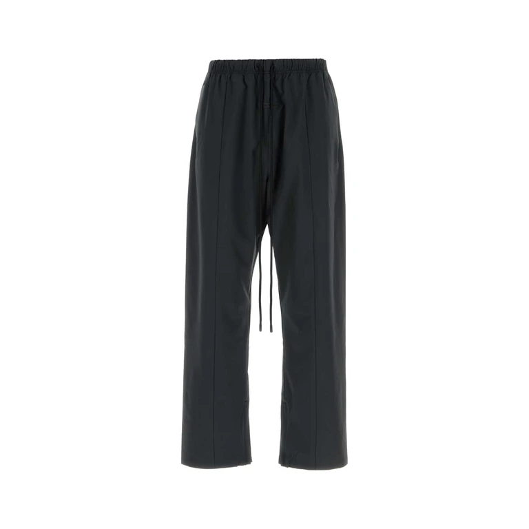 Fear Of God Essential Black Stretch Nylon Joggers Vintageblack Exterior: Elastane Pantaloni - Men