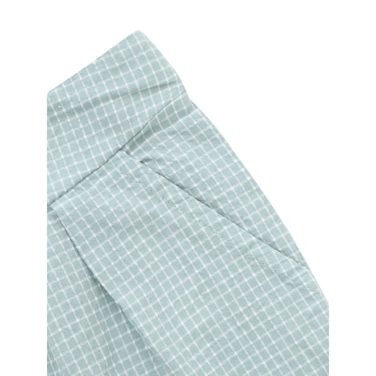 One More In The Family Light green trousers Grey Cotton Pes Pant