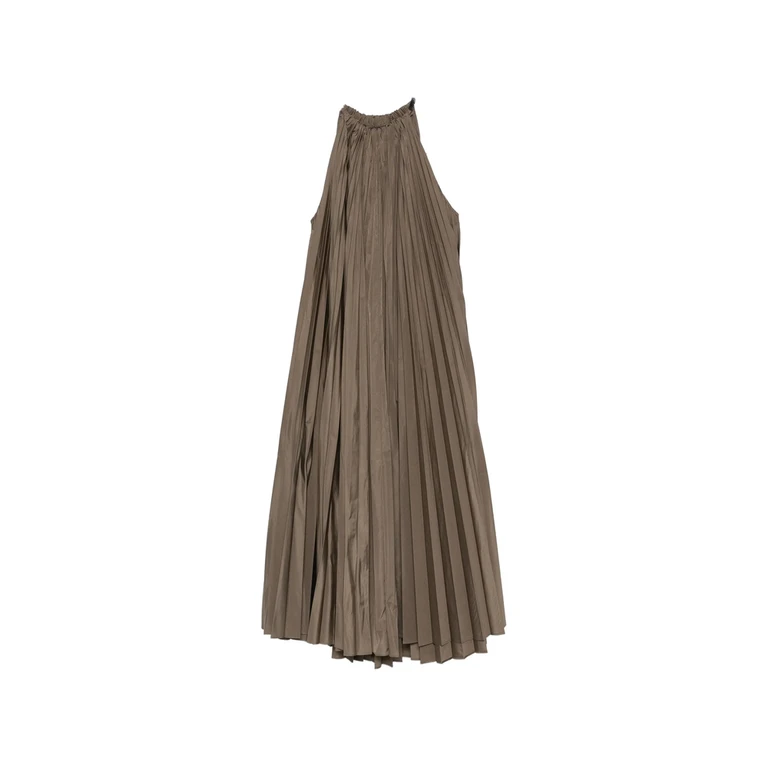 Max Mara Pianoforte Pleated Halterneck Midi Dress