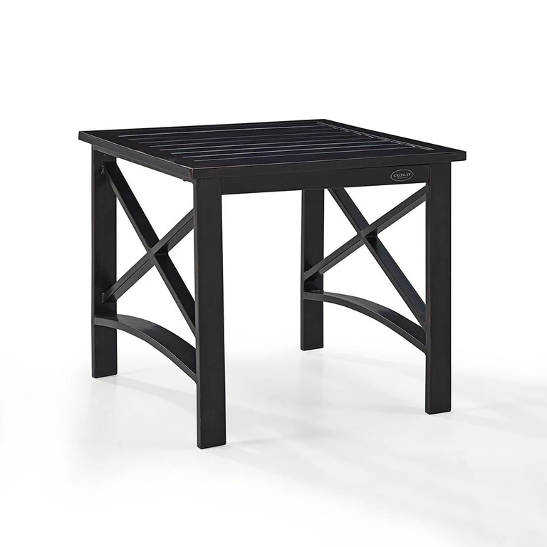 Mesa lateral de pátio Kaplan preta