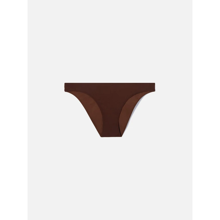 Mc2 Saint Barth Classic Maia Bikini Bottoms Brown Stretch Fabric Bottom - Women