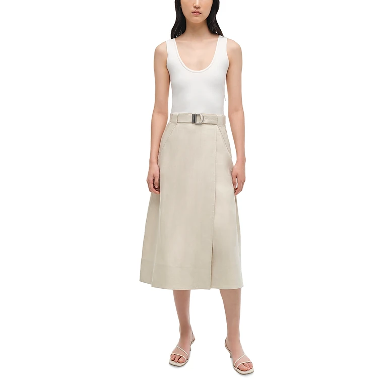 Simkhai Camden Mixed Media Tank Midi Dress