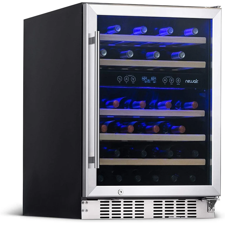 Built-in 46 Bottle Dual Zone Compressor Wine Fridge - Stainless Steel