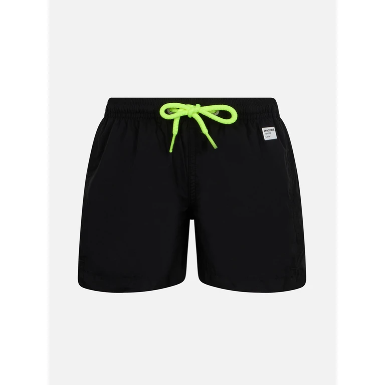 Mc2 Saint Barth Boy Lightweight Fabric Black Swim Shorts Jean Lighting Pantone Pantone Special Edition Swimshort