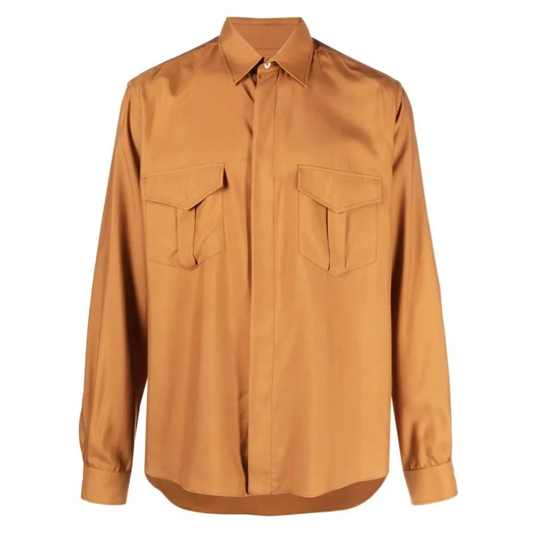 Bally Long-Sleeved Pointed-Collar Silk Shirt