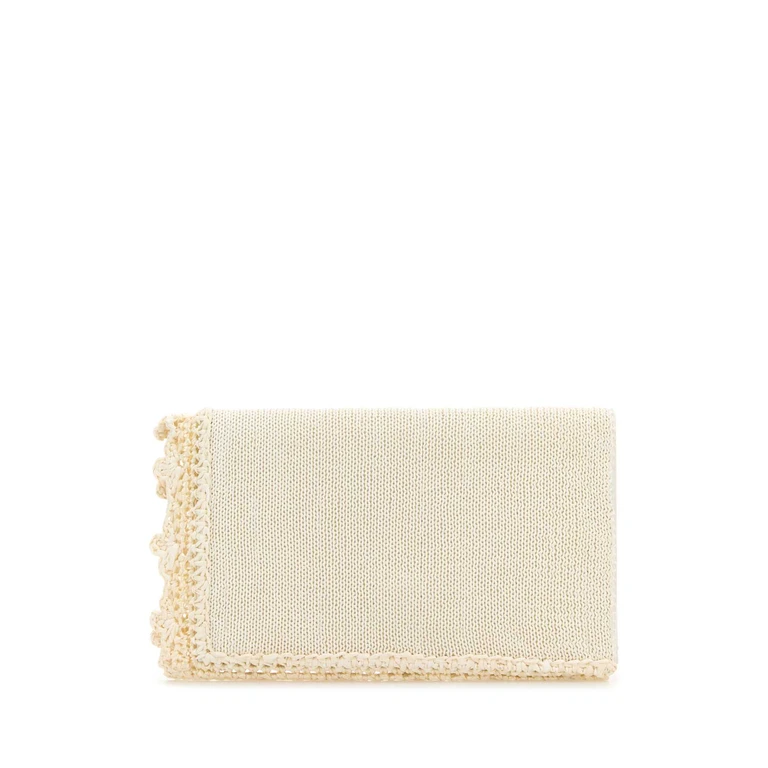 JW Anderson Ivory Crochet Clutch Offwhite - Women