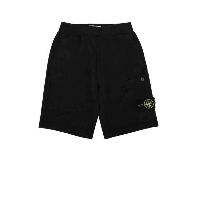 Stone Island Kids Sweat Bottoms Black Pantaloni