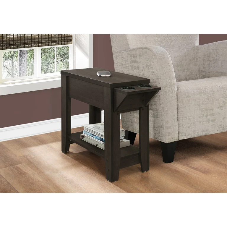 Cappuccino Brown Accent Side Table