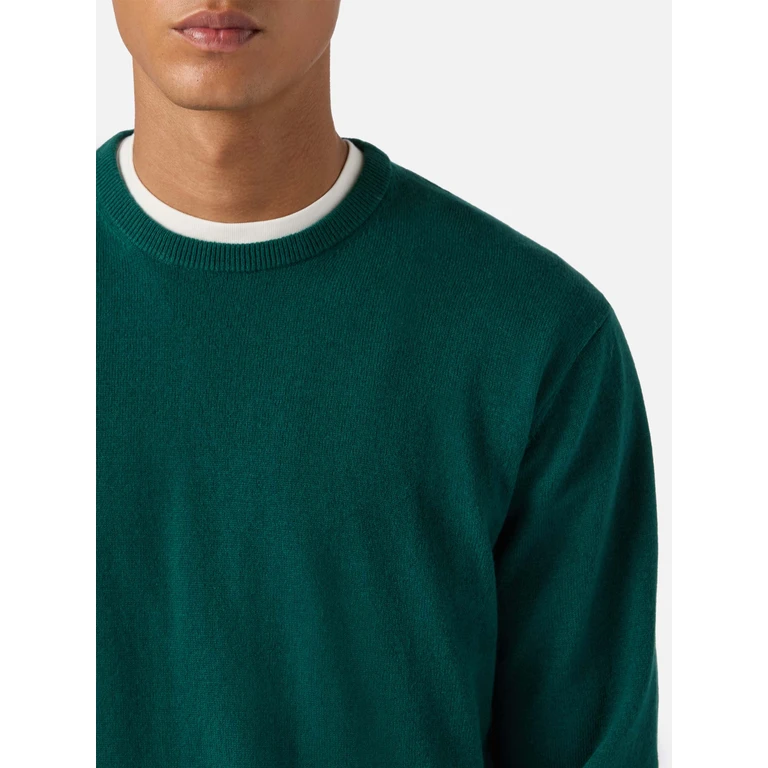 Mc2 Saint Barth Regent Sweater In British Green Merino Wool And Cashmere __single__ Knitwear - Men