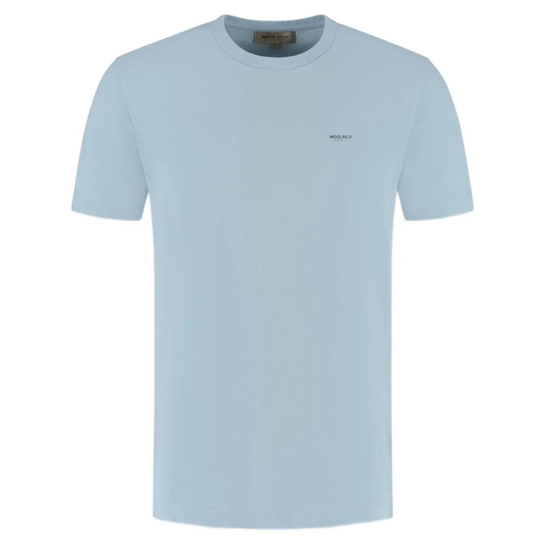 Woolrich Cotton Logo T-Shirt Blue - Men