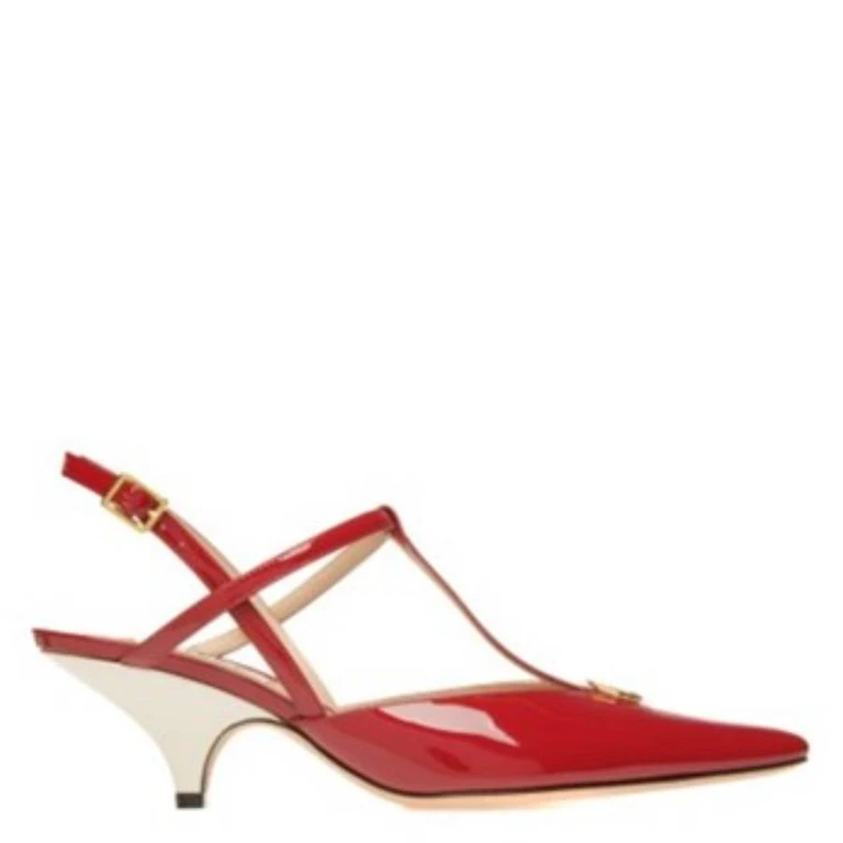 Bally Katy Slingback Leather Pumps, Brand Size 40 ( US Size 9.5 )