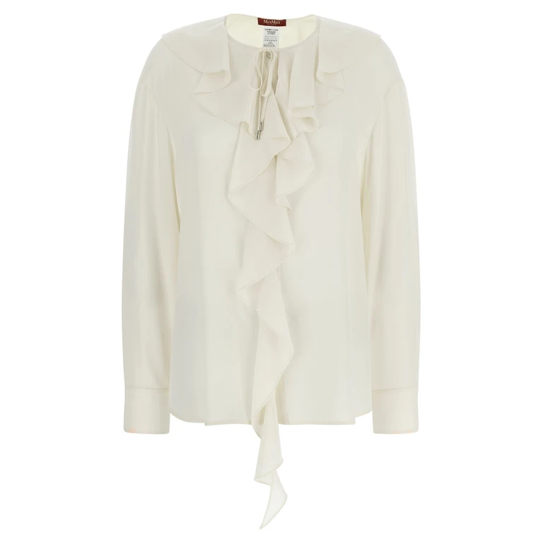 White Silk Blouse - Women
