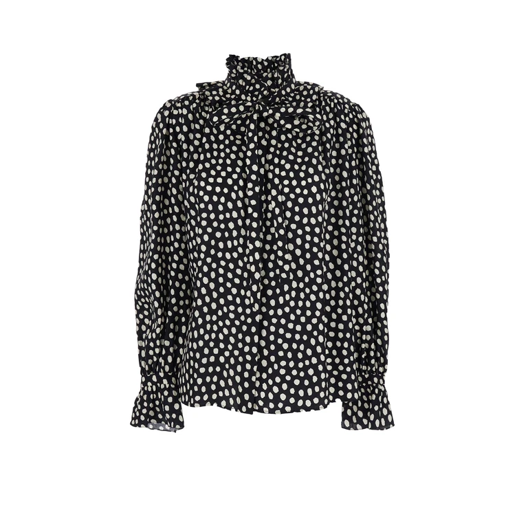 Chloè Shirts Black - Beige 1 Seta - Women