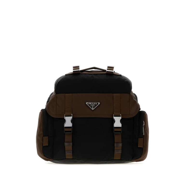 Prada Two-Tone Re-Nylon Crossbody Bag Nero+bruciato 1 Borse A Tracolla - Men