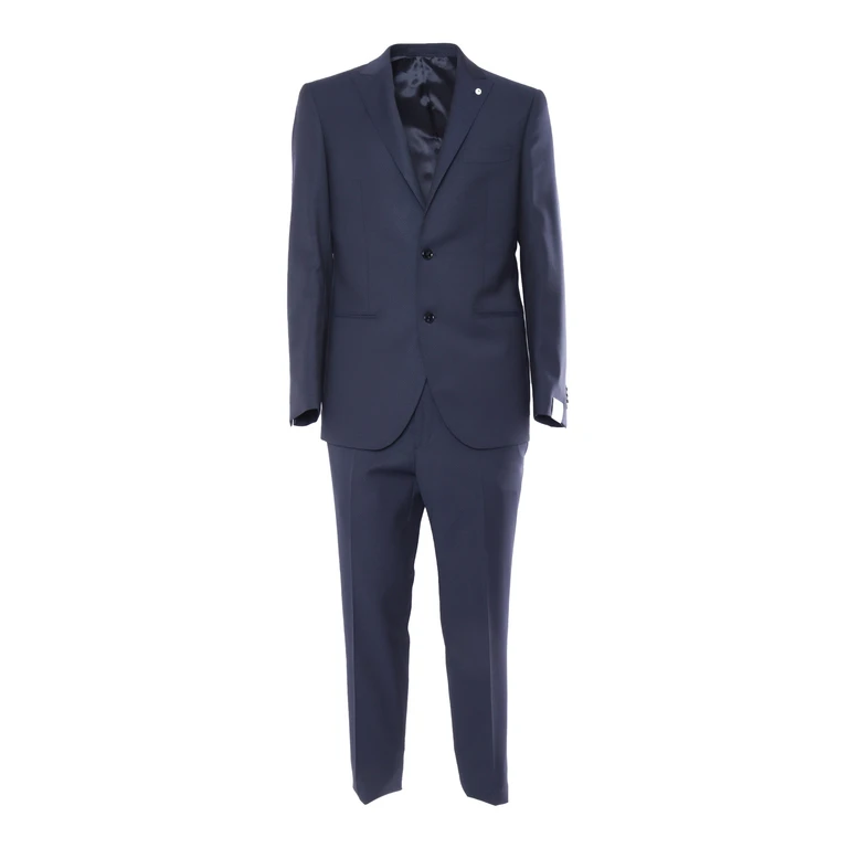 Brando-Lubiam 2-pieces elegant suit Blue Virgin Wool Elastane Jacket - Men